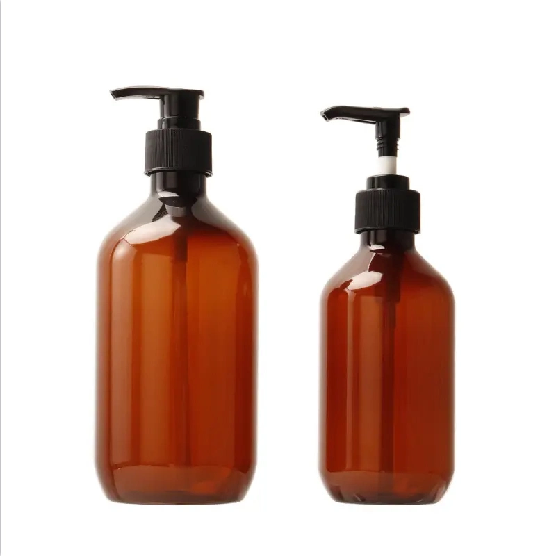 250ml 350ml 550ml Round Pet Plastic Shampoo Lotion Bottle